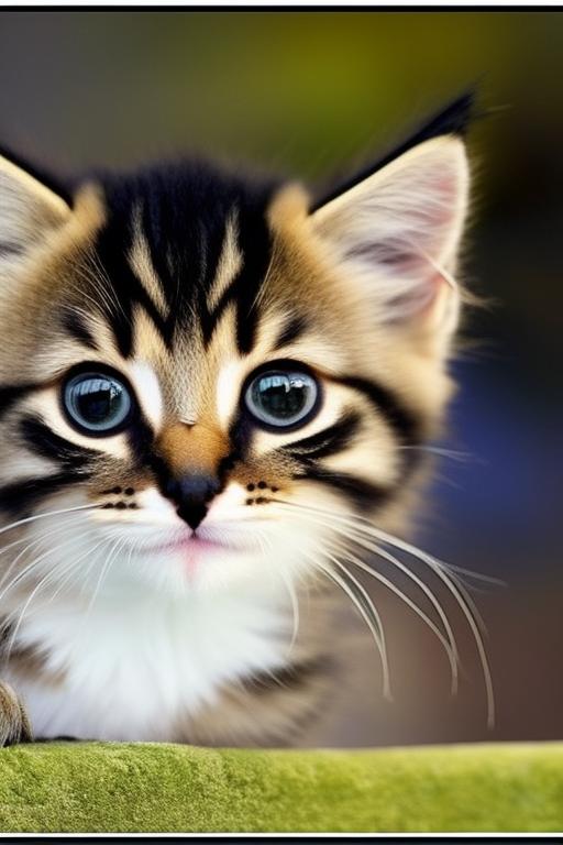 بچه گربه ای در حال بازی با گوشی